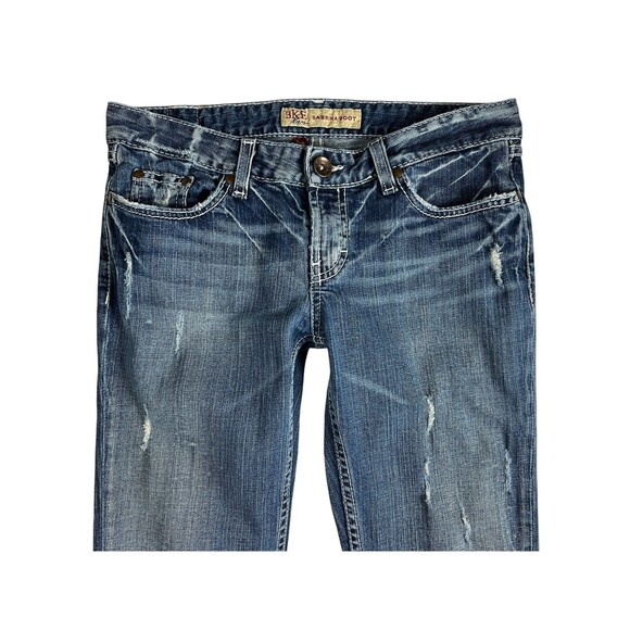 Buckle BKE Sabrina Boot Leg Jeans Size 28 (actual 32 x 29) Lowrise Distressed - Picture 4 of 13